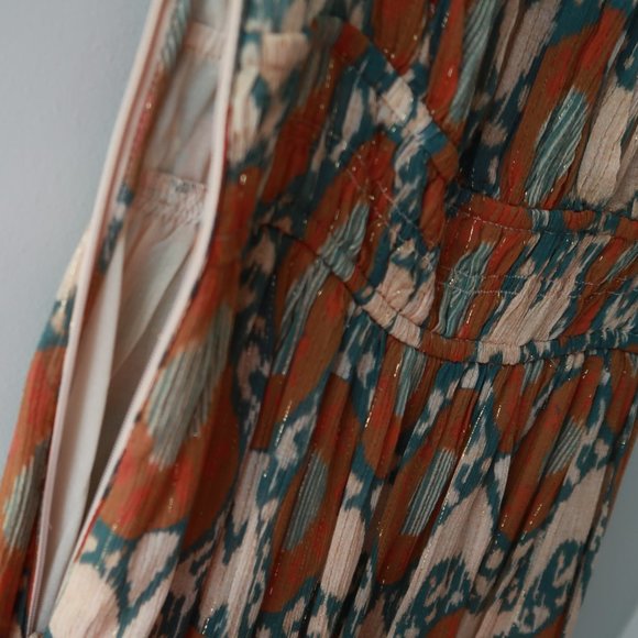 Ulla Johnson "Samara" printed dress nimbus with gold thread details Size 2 - Picture 9 of 10